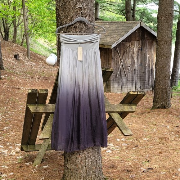 GIUSY, pure silk skirt, S, shades of gray - Picture 2 of 8